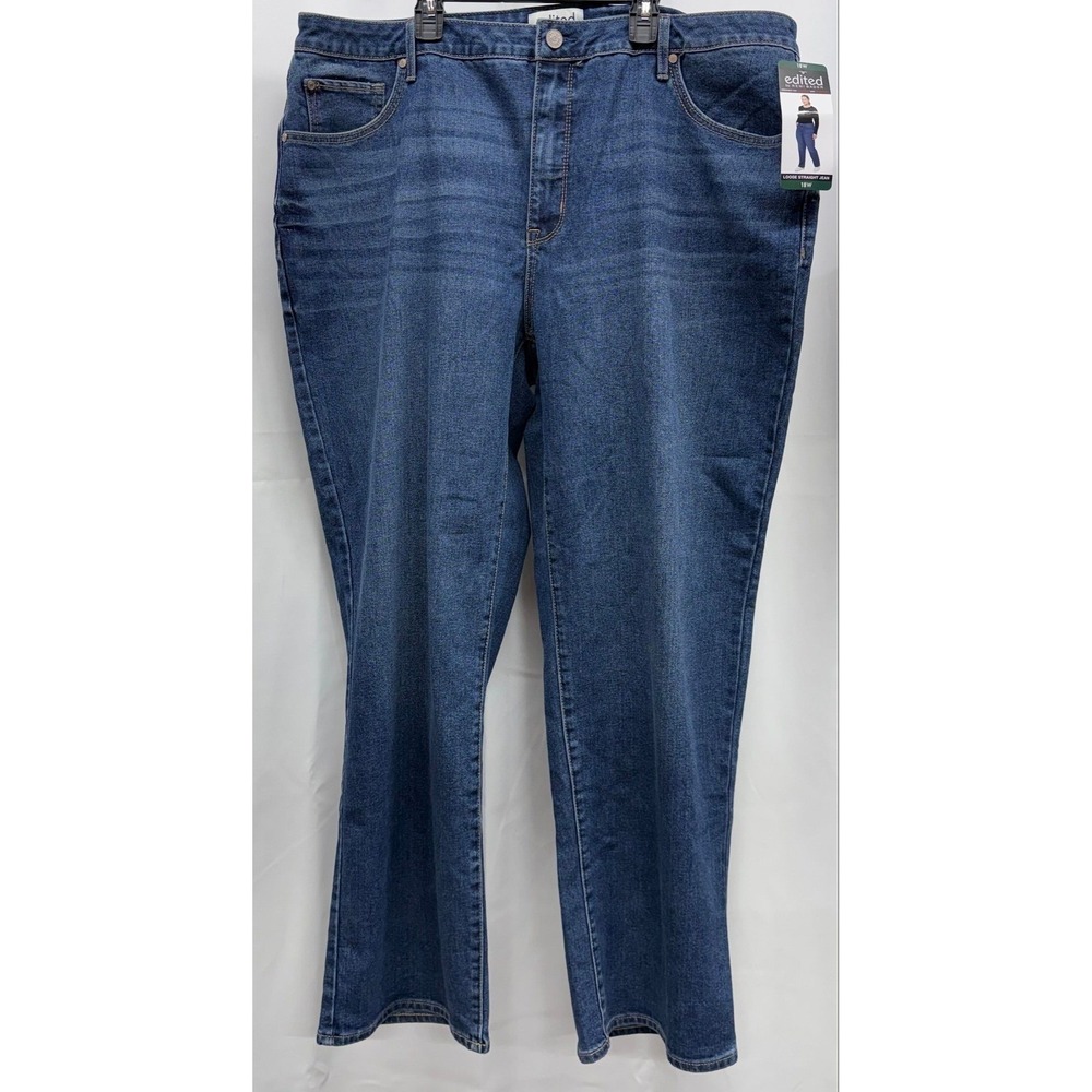 N23 Plus Sz 18W Edited by Remi Bader Nondistressed Medium Wash Jeans